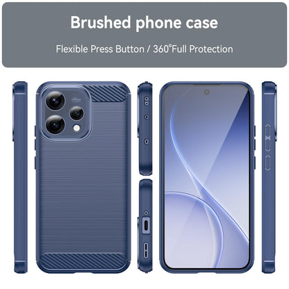 OPPO Reno15 5G Carbon Fiber Brushed Texture TPU Protective Phone Case Shockproof Slim Cover