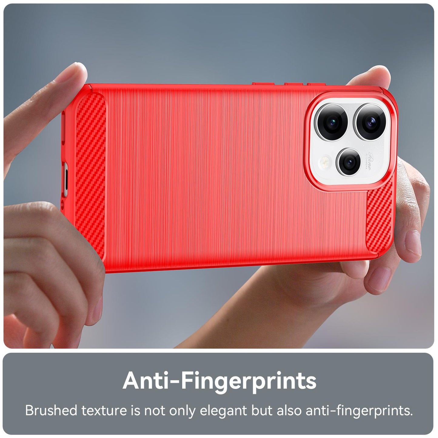 OPPO Reno 15C 5G Carbon Fiber Brushed Texture TPU Protective Phone Case Shockproof Slim Cover