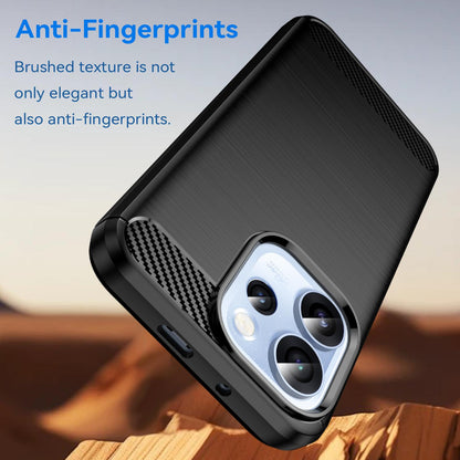 OPPO Reno15 Pro 5G Carbon Fiber Brushed Texture TPU Protective Phone Case Shockproof Slim Cover