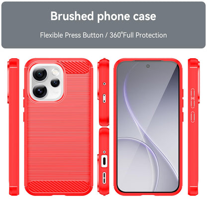 OPPO Reno15 Pro 5G Carbon Fiber Brushed Texture TPU Protective Phone Case Shockproof Slim Cover