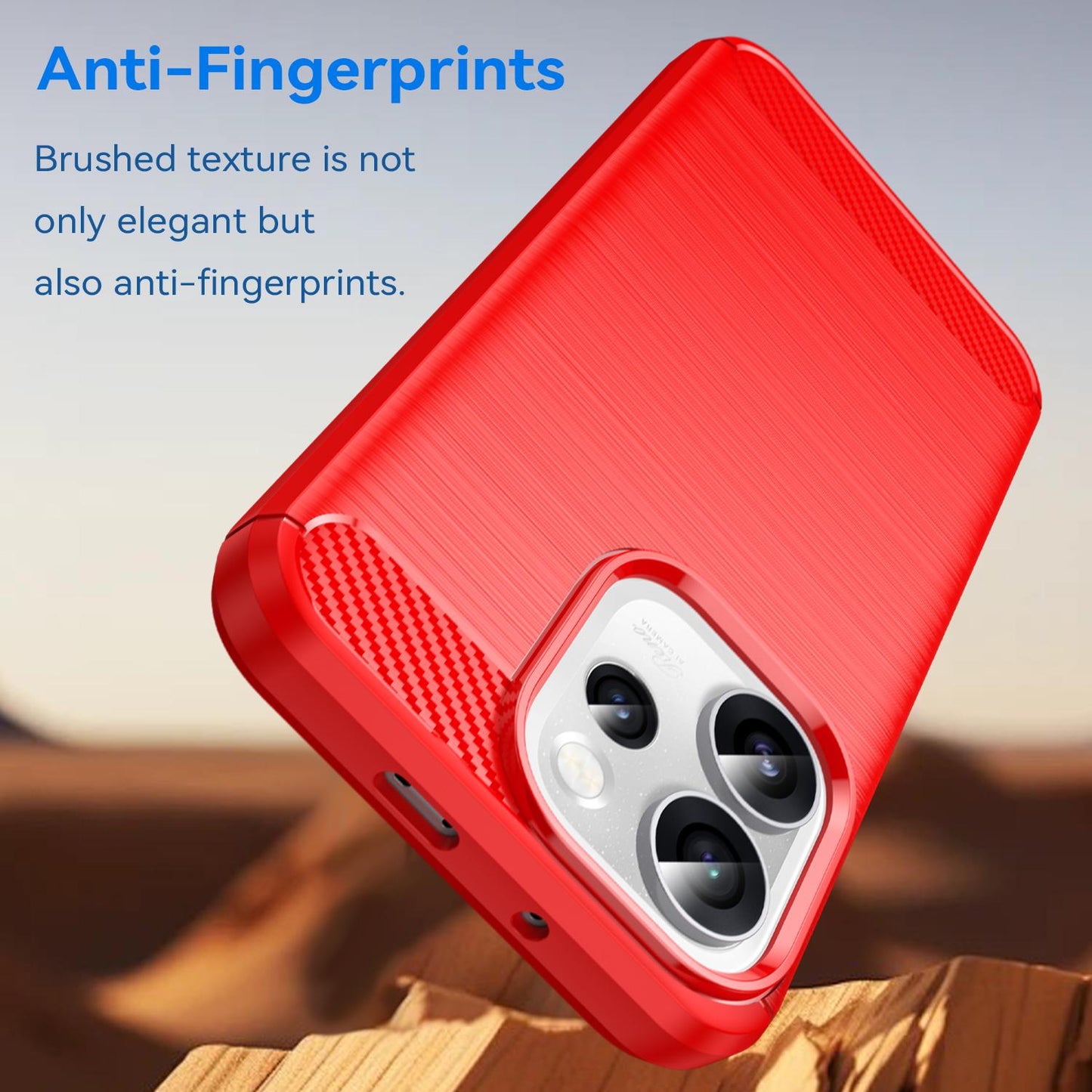 OPPO Reno15 Pro 5G Carbon Fiber Brushed Texture TPU Protective Phone Case Shockproof Slim Cover