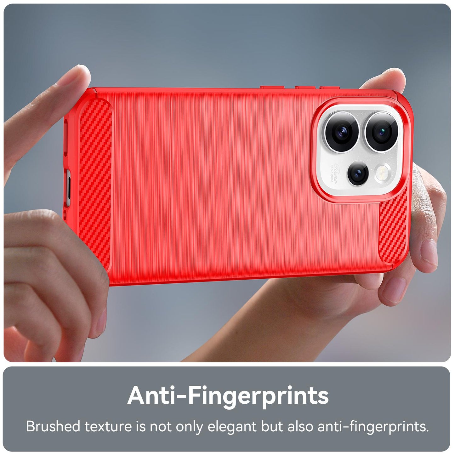 OPPO Reno15 Pro 5G Carbon Fiber Brushed Texture TPU Protective Phone Case Shockproof Slim Cover