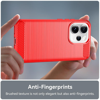 OPPO Reno15 Pro 5G Carbon Fiber Brushed Texture TPU Protective Phone Case Shockproof Slim Cover