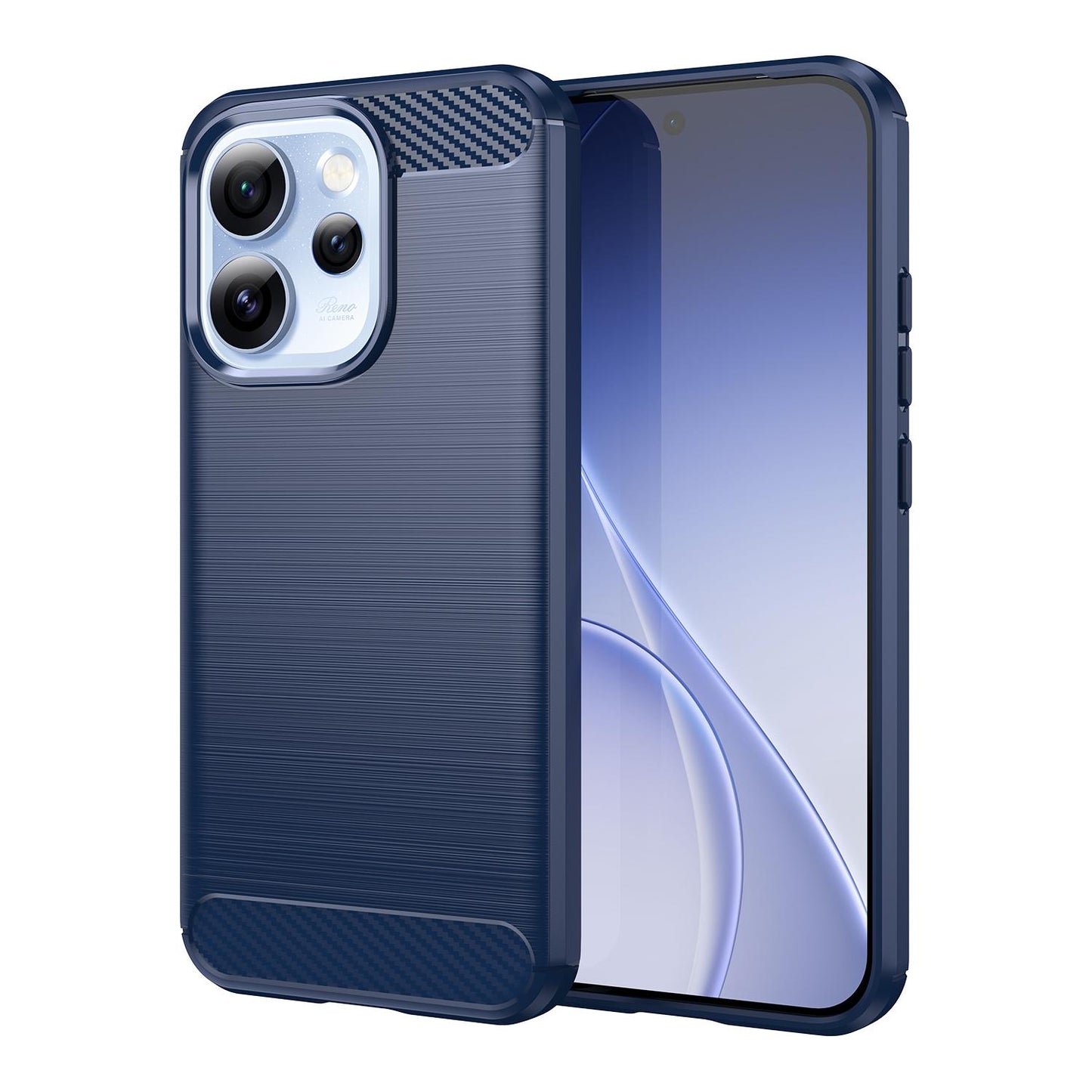 OPPO Reno15 Pro 5G Carbon Fiber Brushed Texture TPU Protective Phone Case Shockproof Slim Cover