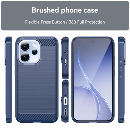 OPPO Reno15 Pro 5G Carbon Fiber Brushed Texture TPU Protective Phone Case Shockproof Slim Cover