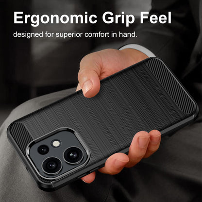 OPPO Reno16 5G Carbon Fiber Brushed Texture TPU Protective Phone Case Shockproof Slim Cover