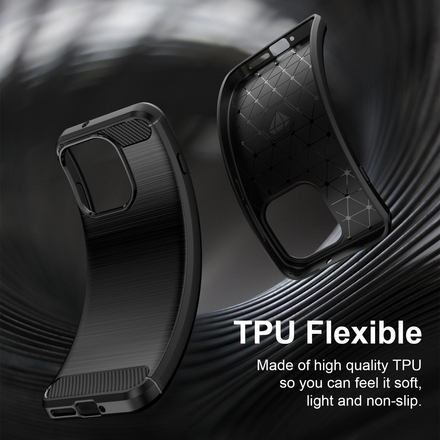 OPPO Reno16 5G Carbon Fiber Brushed Texture TPU Protective Phone Case Shockproof Slim Cover