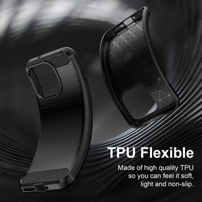 OPPO Reno16 5G Carbon Fiber Brushed Texture TPU Protective Phone Case Shockproof Slim Cover