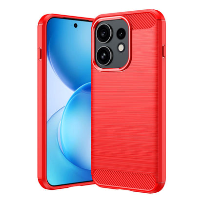 OPPO Reno16 5G Carbon Fiber Brushed Texture TPU Protective Phone Case Shockproof Slim Cover