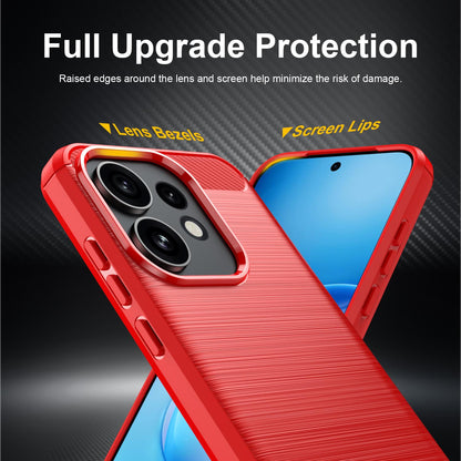 OPPO Reno16 5G Carbon Fiber Brushed Texture TPU Protective Phone Case Shockproof Slim Cover