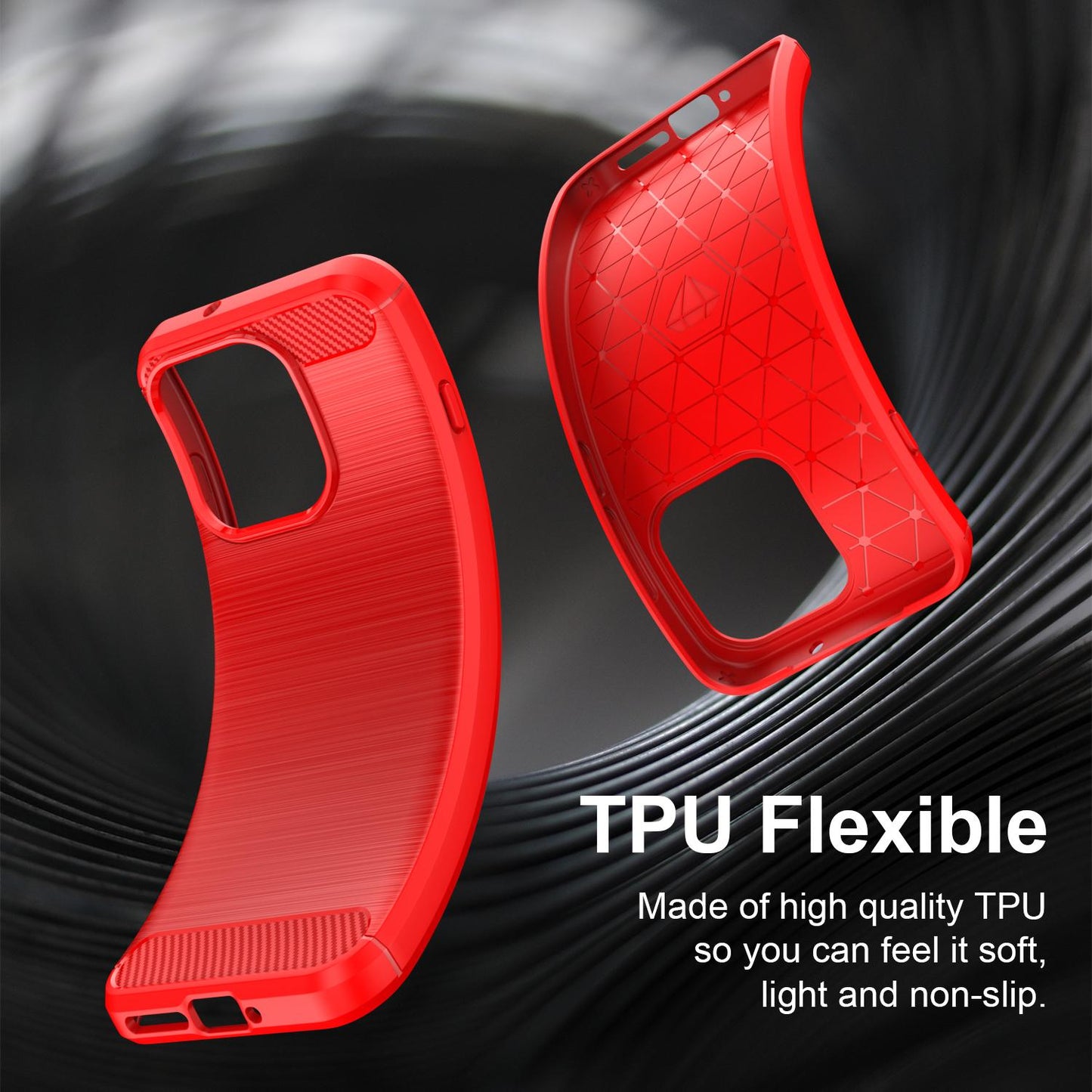 OPPO Reno16 5G Carbon Fiber Brushed Texture TPU Protective Phone Case Shockproof Slim Cover