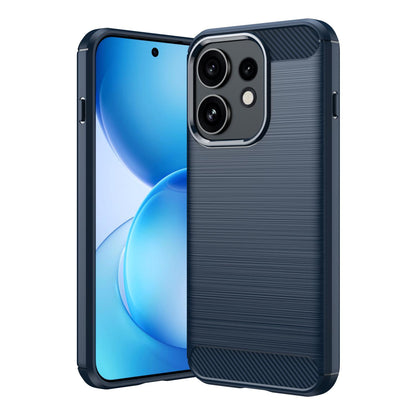 OPPO Reno16 5G Carbon Fiber Brushed Texture TPU Protective Phone Case Shockproof Slim Cover