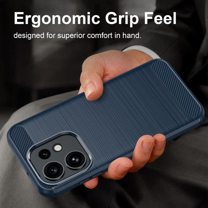 OPPO Reno16 5G Carbon Fiber Brushed Texture TPU Protective Phone Case Shockproof Slim Cover