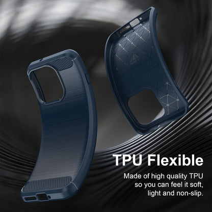 OPPO Reno16 5G Carbon Fiber Brushed Texture TPU Protective Phone Case Shockproof Slim Cover