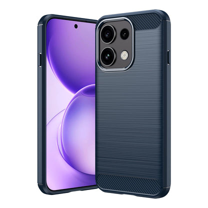 OPPO Reno16 Pro 5G Carbon Fiber Brushed Texture TPU Protective Phone Case Shockproof Slim Cover