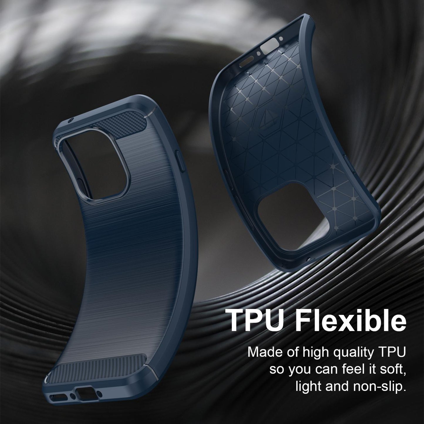 OPPO Reno16 Pro 5G Carbon Fiber Brushed Texture TPU Protective Phone Case Shockproof Slim Cover