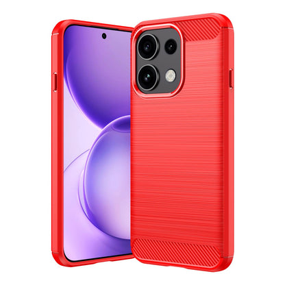 OPPO Reno16 FS 5G Carbon Fiber Brushed Texture TPU Protective Phone Case Shockproof Slim Cover