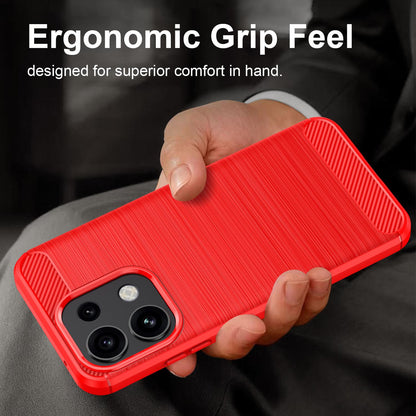 OPPO Reno16 FS 5G Carbon Fiber Brushed Texture TPU Protective Phone Case Shockproof Slim Cover