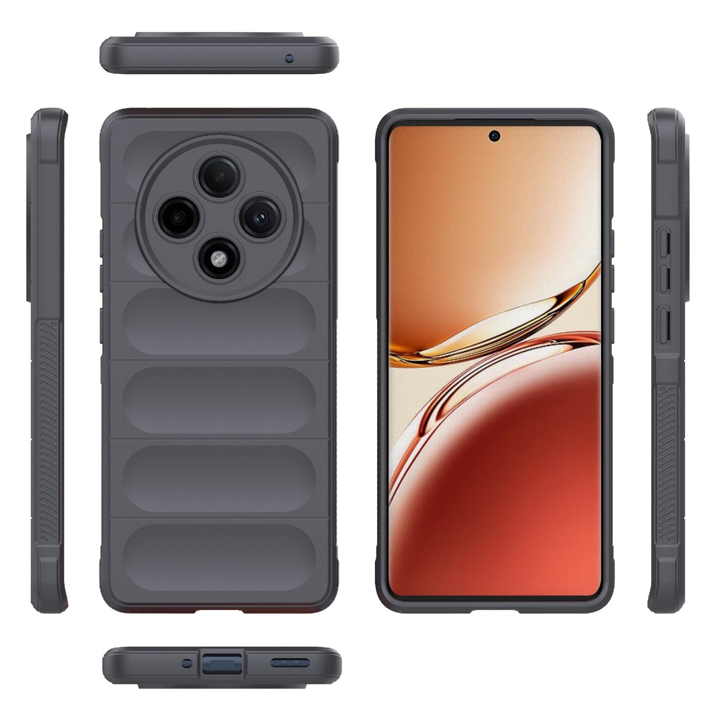 OPPO A3 Pro 5G Shock Absorbent Magic Shield TPU + Flannel Phone Case, Featuring Ridged Drop Protection, Bright Colours & Easy Access