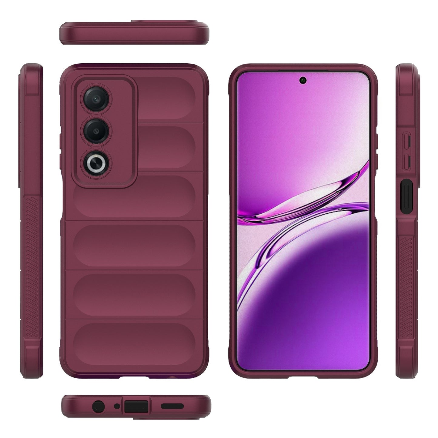 OPPO A3 Pro India Shock Absorbent Magic Shield TPU + Flannel Phone Case, Featuring Ridged Drop Protection, Bright Colours & Easy Access