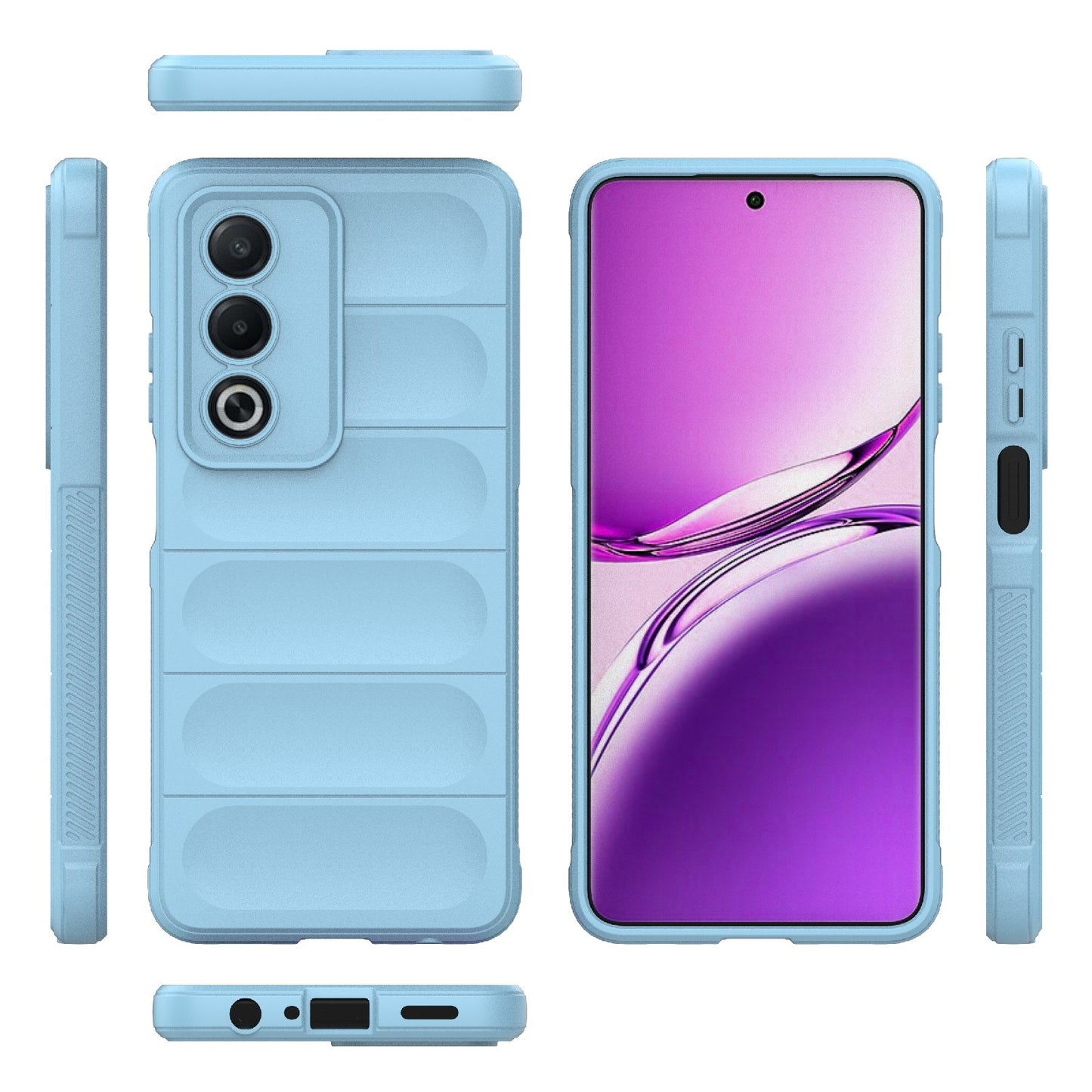 OPPO A3 Pro India Shock Absorbent Magic Shield TPU + Flannel Phone Case, Featuring Ridged Drop Protection, Bright Colours & Easy Access