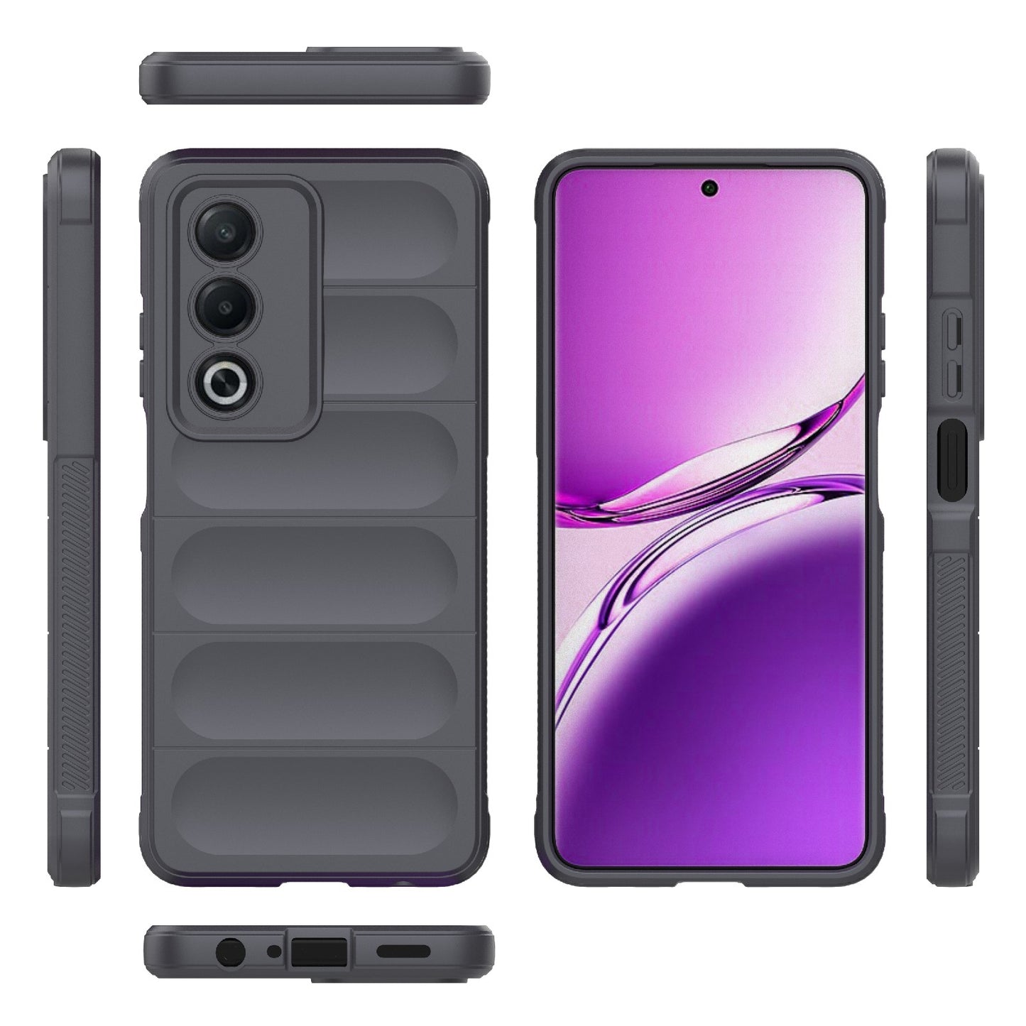 OPPO A3 Pro India Shock Absorbent Magic Shield TPU + Flannel Phone Case, Featuring Ridged Drop Protection, Bright Colours & Easy Access