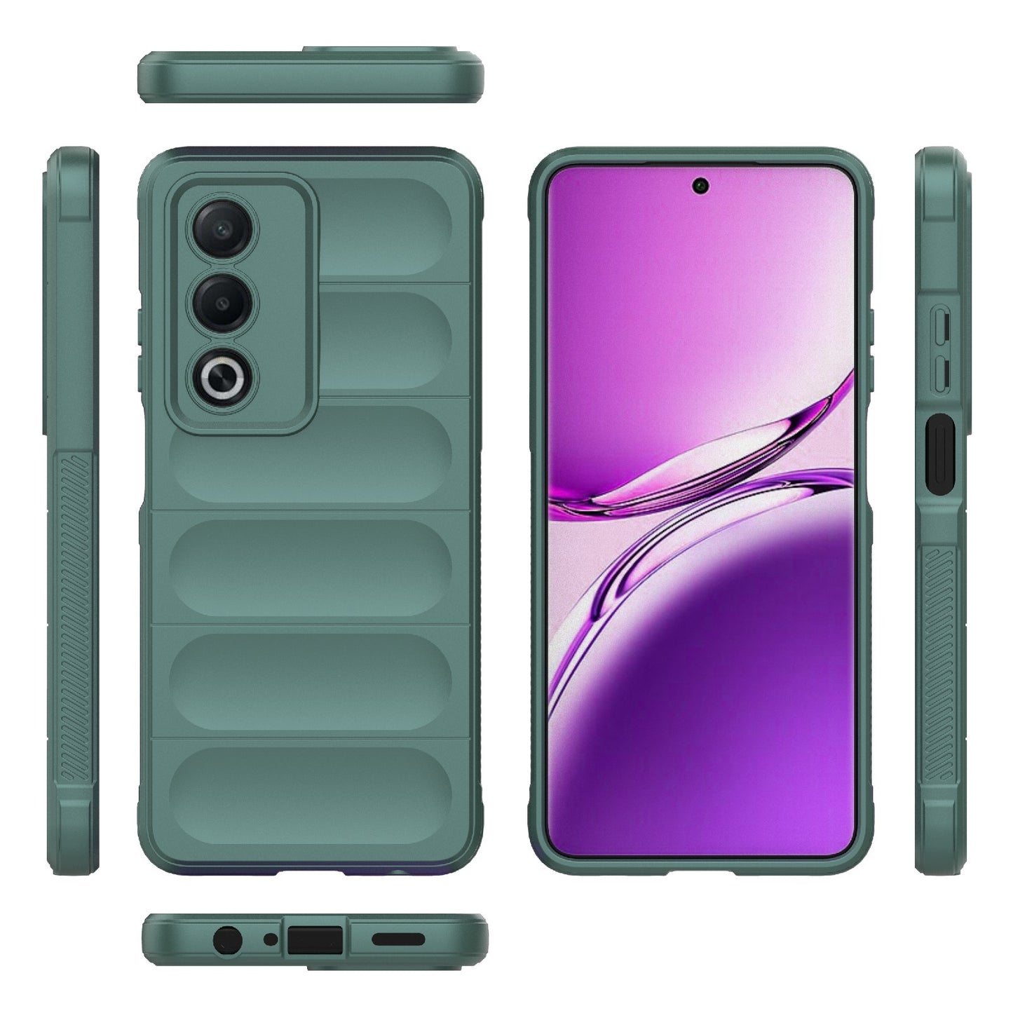 OPPO A3 Pro India Shock Absorbent Magic Shield TPU + Flannel Phone Case, Featuring Ridged Drop Protection, Bright Colours & Easy Access