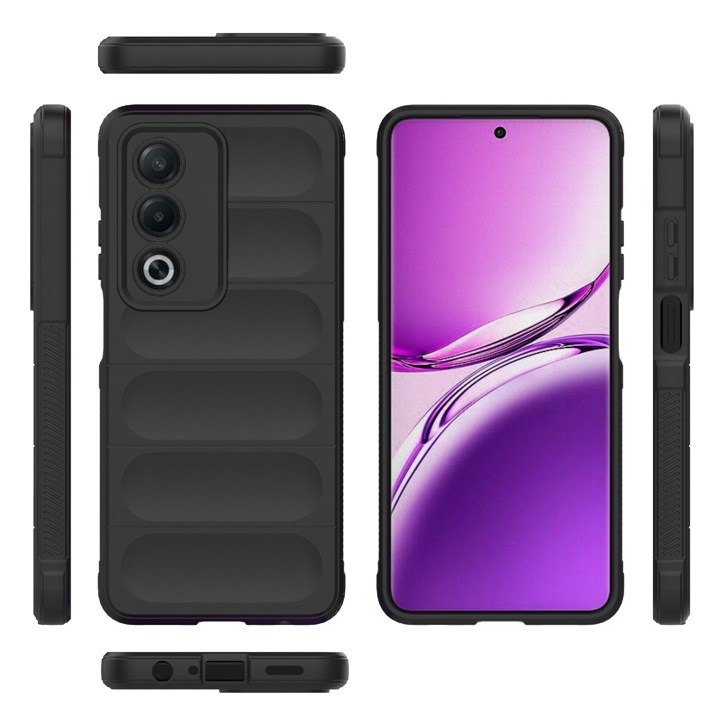OPPO A3 Pro India Shock Absorbent Magic Shield TPU + Flannel Phone Case, Featuring Ridged Drop Protection, Bright Colours & Easy Access