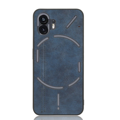 Nothing Phone 2 Cow Pattern Sewing Back Cover Phone Case - Premium PU Leather Texture PC + TPU Shockproof Protective Case, Scratch Resistant Slim Lightweight Anti-Fingerprint Full Coverage Mobile Cover