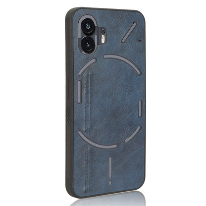 Nothing Phone 2 Cow Pattern Sewing Back Cover Phone Case - Premium PU Leather Texture PC + TPU Shockproof Protective Case, Scratch Resistant Slim Lightweight Anti-Fingerprint Full Coverage Mobile Cover