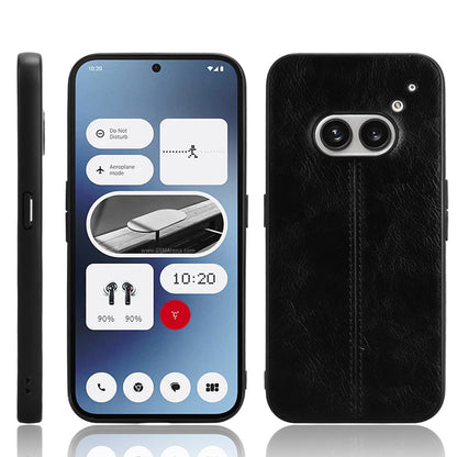 Nothing Phone 2a Cow Pattern Sewing Back Cover Phone Case - Premium PU Leather Texture PC + TPU Shockproof Protective Case, Scratch Resistant Slim Lightweight Anti-Fingerprint Full Coverage Mobile Cover