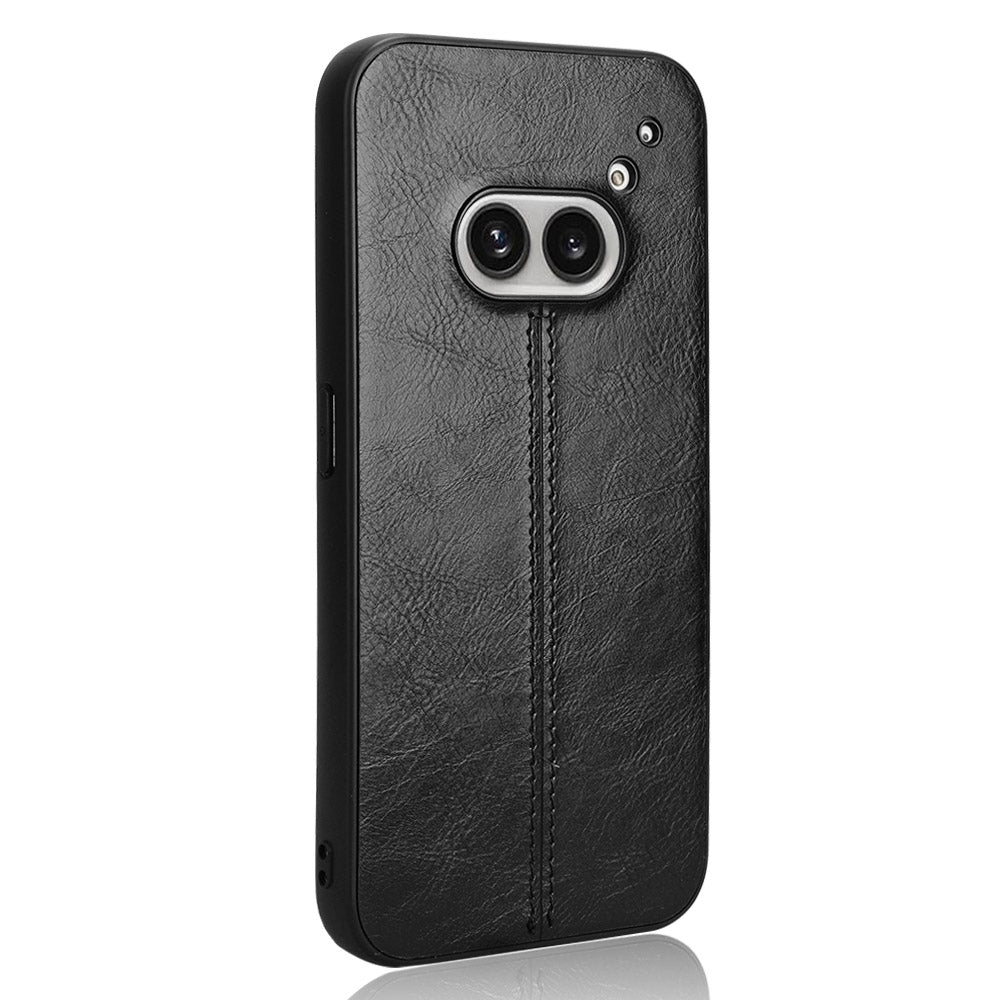 Nothing Phone 2a Cow Pattern Sewing Back Cover Phone Case - Premium PU Leather Texture PC + TPU Shockproof Protective Case, Scratch Resistant Slim Lightweight Anti-Fingerprint Full Coverage Mobile Cover