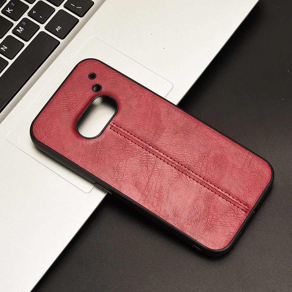 Nothing Phone 2a Cow Pattern Sewing Back Cover Phone Case - Premium PU Leather Texture PC + TPU Shockproof Protective Case, Scratch Resistant Slim Lightweight Anti-Fingerprint Full Coverage Mobile Cover