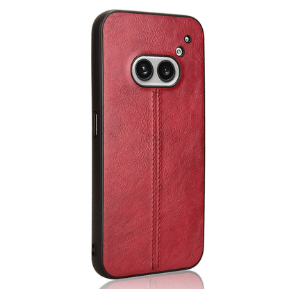 Nothing Phone 2a Cow Pattern Sewing Back Cover Phone Case - Premium PU Leather Texture PC + TPU Shockproof Protective Case, Scratch Resistant Slim Lightweight Anti-Fingerprint Full Coverage Mobile Cover