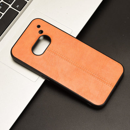 Nothing Phone 2a Cow Pattern Sewing Back Cover Phone Case - Premium PU Leather Texture PC + TPU Shockproof Protective Case, Scratch Resistant Slim Lightweight Anti-Fingerprint Full Coverage Mobile Cover