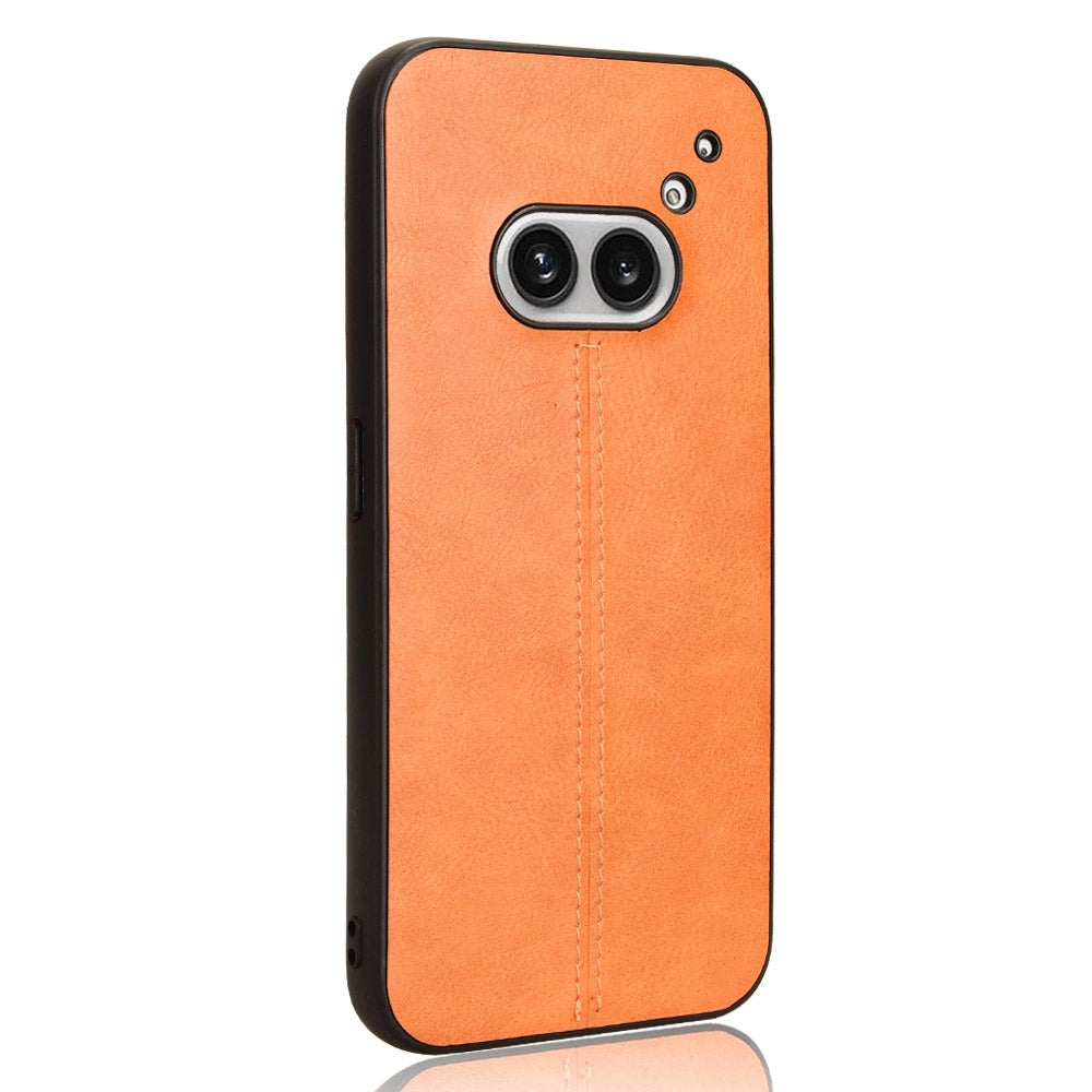 Nothing Phone 2a Cow Pattern Sewing Back Cover Phone Case - Premium PU Leather Texture PC + TPU Shockproof Protective Case, Scratch Resistant Slim Lightweight Anti-Fingerprint Full Coverage Mobile Cover
