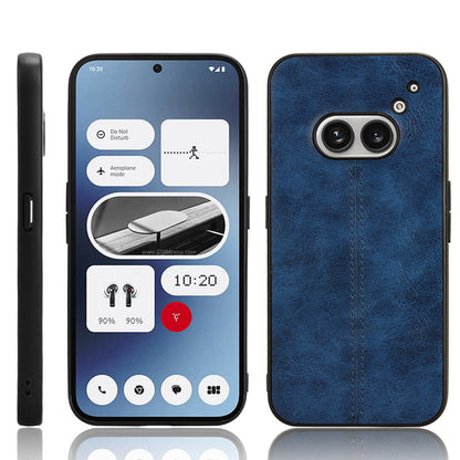 Nothing Phone 2a Cow Pattern Sewing Back Cover Phone Case - Premium PU Leather Texture PC + TPU Shockproof Protective Case, Scratch Resistant Slim Lightweight Anti-Fingerprint Full Coverage Mobile Cover