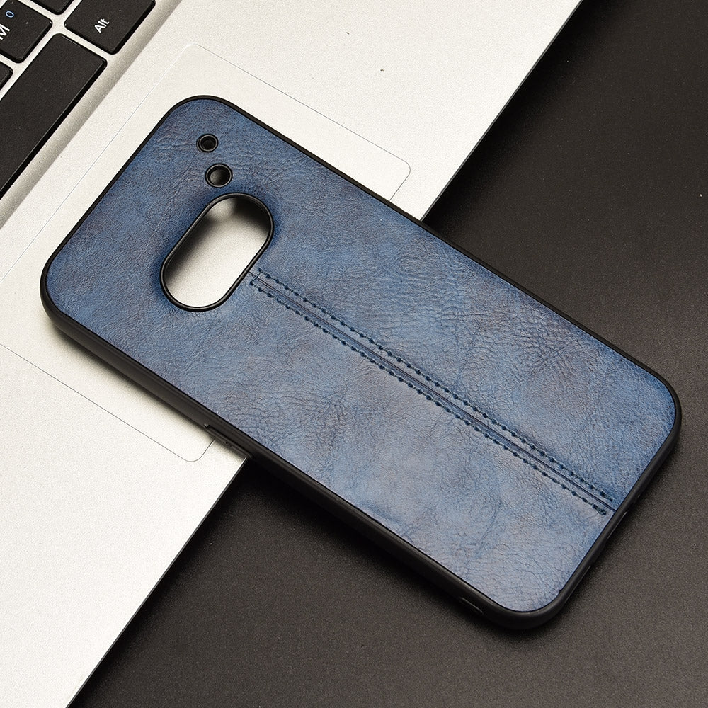 Nothing Phone 2a Cow Pattern Sewing Back Cover Phone Case - Premium PU Leather Texture PC + TPU Shockproof Protective Case, Scratch Resistant Slim Lightweight Anti-Fingerprint Full Coverage Mobile Cover