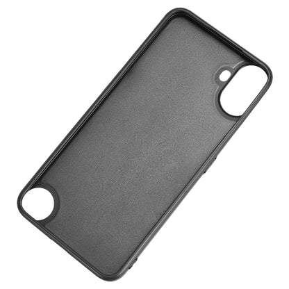 Nothing CMF Phone 1 Cow Pattern Sewing Back Cover Phone Case - Premium PU Leather Texture PC + TPU Shockproof Protective Case, Scratch Resistant Slim Lightweight Anti-Fingerprint Full Coverage Mobile Cover