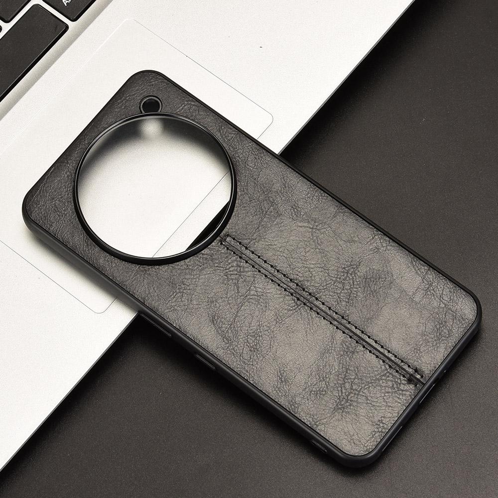 Nothing Phone 3a Pro Cow Pattern Sewing Back Cover Phone Case - Premium PU Leather Texture PC + TPU Shockproof Protective Case, Scratch Resistant Slim Lightweight Anti-Fingerprint Full Coverage Mobile Cover