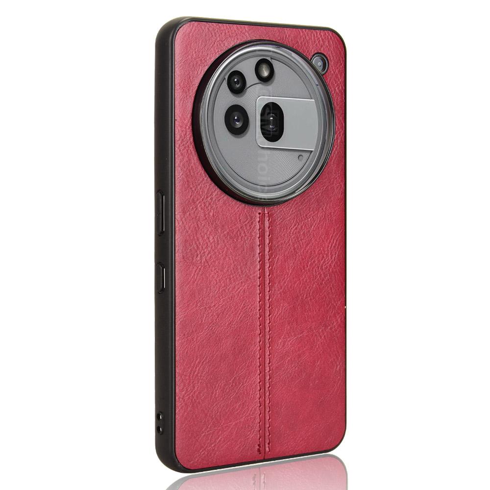 Nothing Phone 3a Pro Cow Pattern Sewing Back Cover Phone Case - Premium PU Leather Texture PC + TPU Shockproof Protective Case, Scratch Resistant Slim Lightweight Anti-Fingerprint Full Coverage Mobile Cover