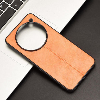 Nothing Phone 3a Pro Cow Pattern Sewing Back Cover Phone Case - Premium PU Leather Texture PC + TPU Shockproof Protective Case, Scratch Resistant Slim Lightweight Anti-Fingerprint Full Coverage Mobile Cover