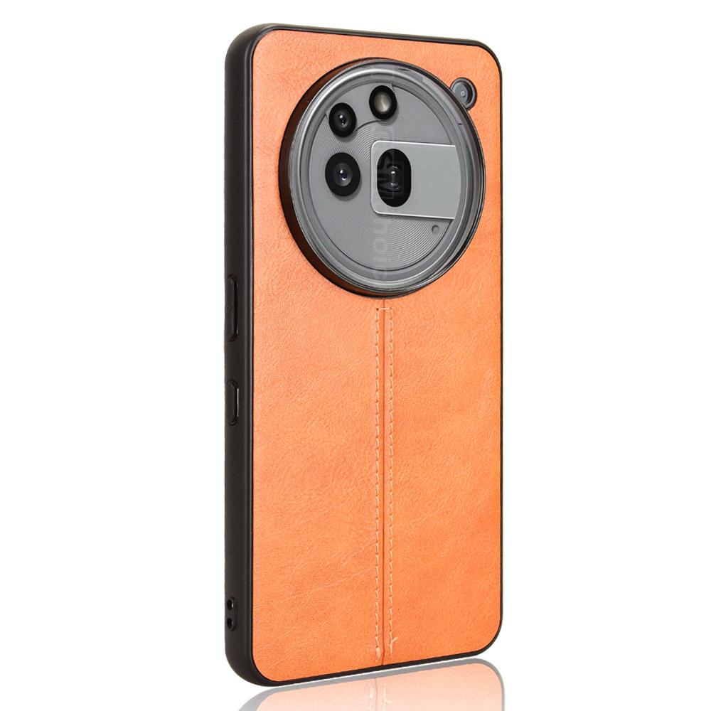 Nothing Phone 3a Pro Cow Pattern Sewing Back Cover Phone Case - Premium PU Leather Texture PC + TPU Shockproof Protective Case, Scratch Resistant Slim Lightweight Anti-Fingerprint Full Coverage Mobile Cover