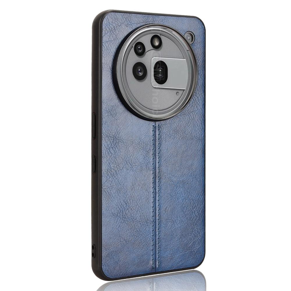 Nothing Phone 3a Pro Cow Pattern Sewing Back Cover Phone Case - Premium PU Leather Texture PC + TPU Shockproof Protective Case, Scratch Resistant Slim Lightweight Anti-Fingerprint Full Coverage Mobile Cover
