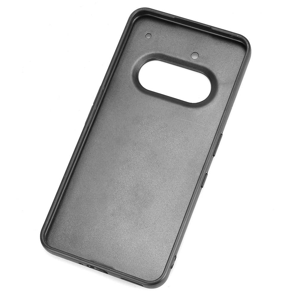 Nothing Phone 3a Cow Pattern Sewing Back Cover Phone Case - Premium PU Leather Texture PC + TPU Shockproof Protective Case, Scratch Resistant Slim Lightweight Anti-Fingerprint Full Coverage Mobile Cover