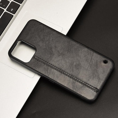 Nothing Phone 3a Lite Cow Pattern Sewing Back Cover Phone Case - Premium PU Leather Texture PC + TPU Shockproof Protective Case, Scratch Resistant Slim Lightweight Anti-Fingerprint Full Coverage Mobile Cover