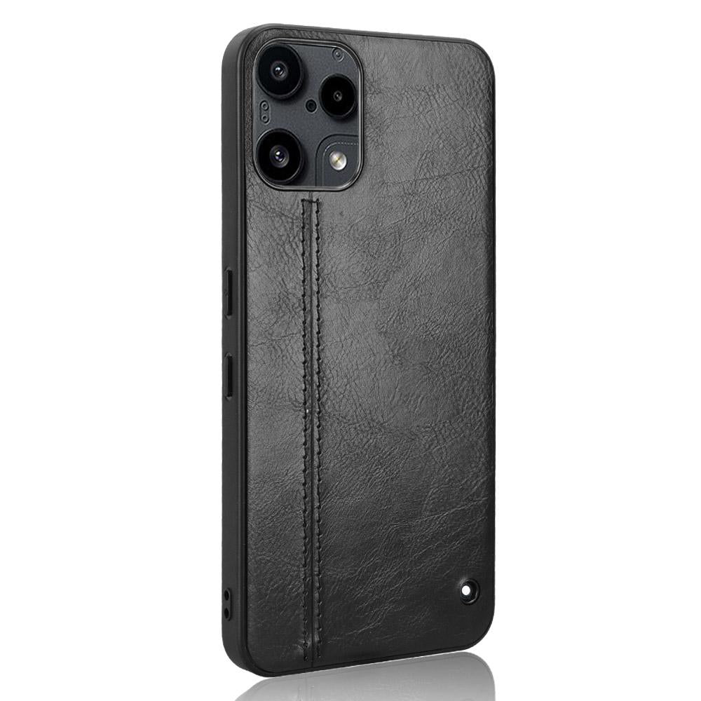 Nothing Phone 3a Lite Cow Pattern Sewing Back Cover Phone Case - Premium PU Leather Texture PC + TPU Shockproof Protective Case, Scratch Resistant Slim Lightweight Anti-Fingerprint Full Coverage Mobile Cover