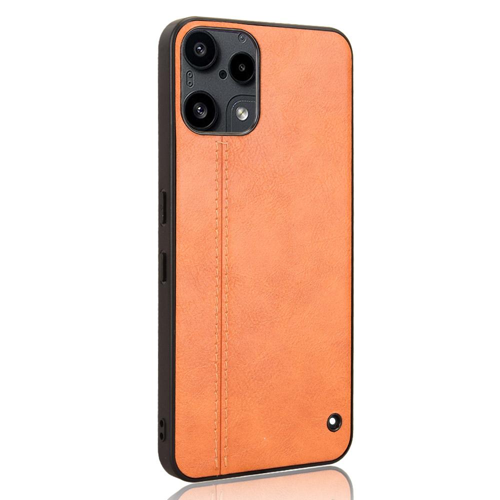 Nothing Phone 3a Lite Cow Pattern Sewing Back Cover Phone Case - Premium PU Leather Texture PC + TPU Shockproof Protective Case, Scratch Resistant Slim Lightweight Anti-Fingerprint Full Coverage Mobile Cover