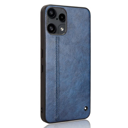 Nothing Phone 3a Lite Cow Pattern Sewing Back Cover Phone Case - Premium PU Leather Texture PC + TPU Shockproof Protective Case, Scratch Resistant Slim Lightweight Anti-Fingerprint Full Coverage Mobile Cover