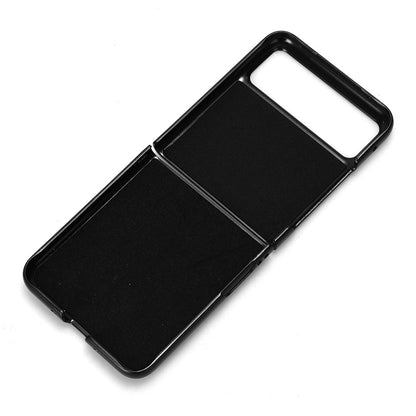 Motorola Moto Razr 40 Cow Pattern Sewing Back Cover Phone Case - Premium PU Leather Texture PC + TPU Shockproof Protective Case, Scratch Resistant Slim Lightweight Anti-Fingerprint Full Coverage Mobile Cover